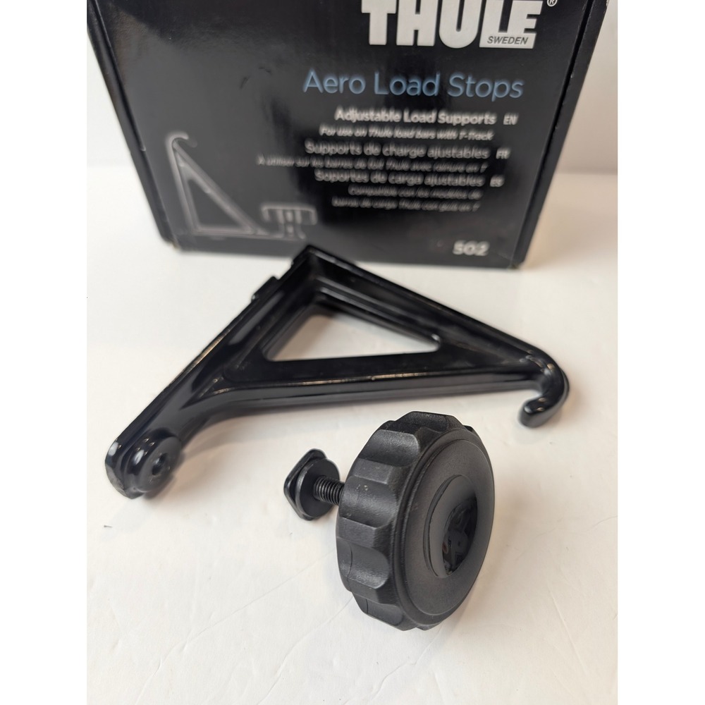 Thule 502 Aero Load Stops Adjustable T-Track Cargo Supports Black Set of 1